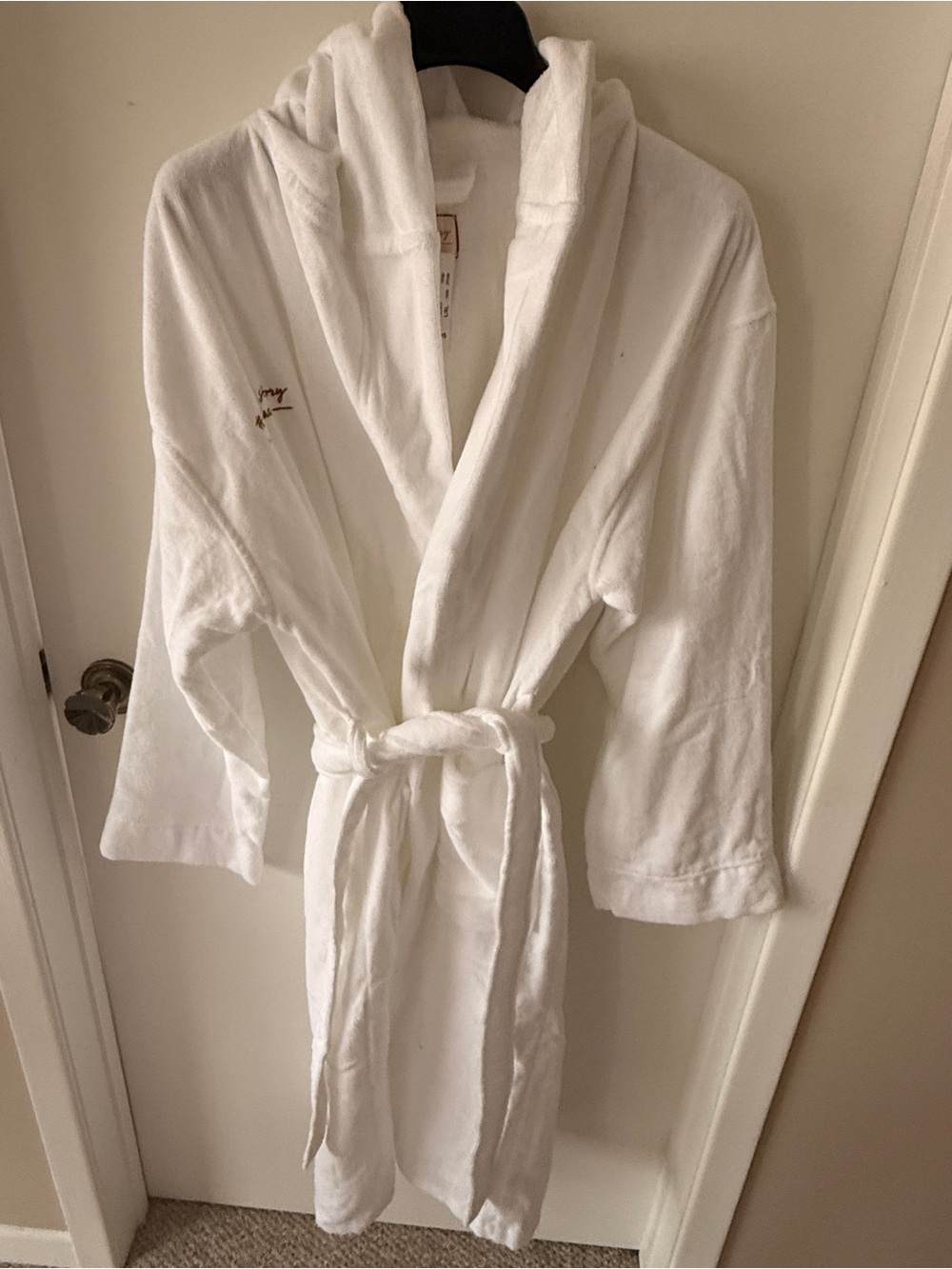 NWT Bikini Village Hooded Terry Robe White Size L/XL Spa Robe - Picture 2 of 5